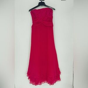 Shawn ray fons midi dress pink size 6